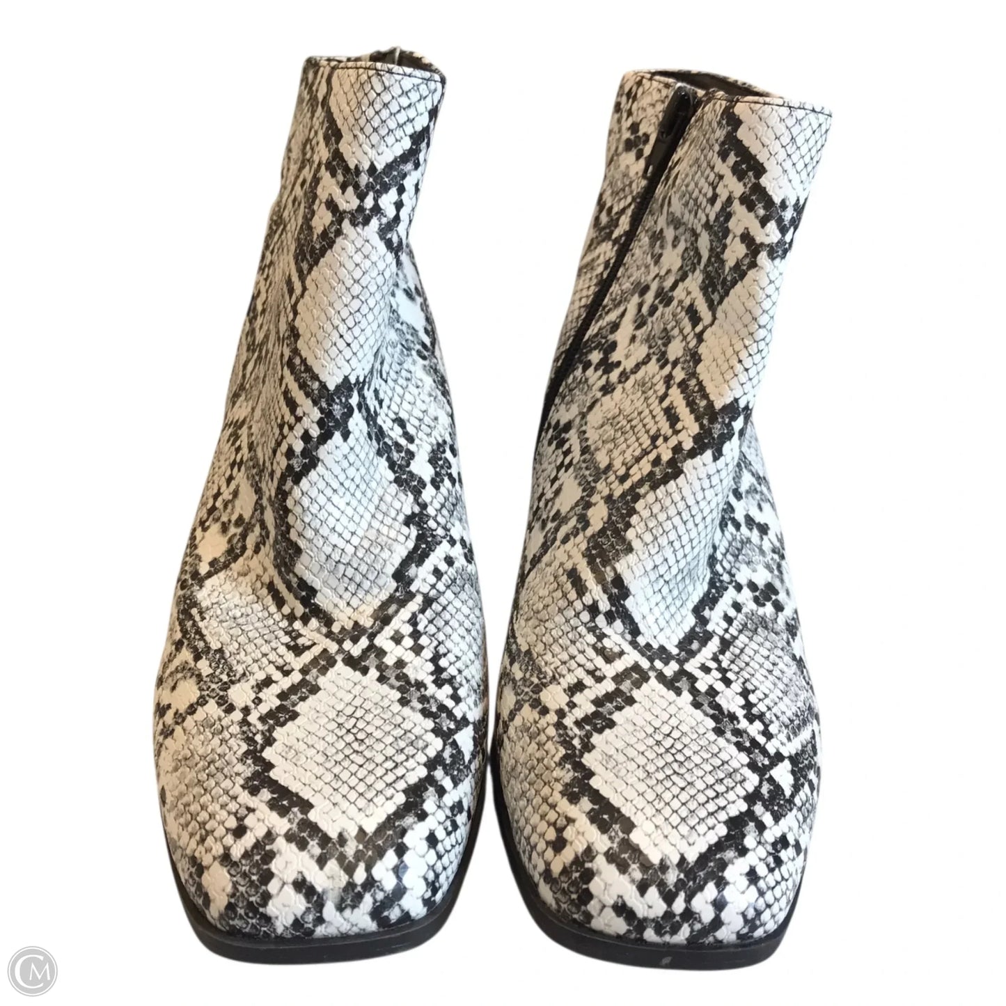 Boots Ankle Heels By Mix No 6 In Snakeskin Print, Size: 9