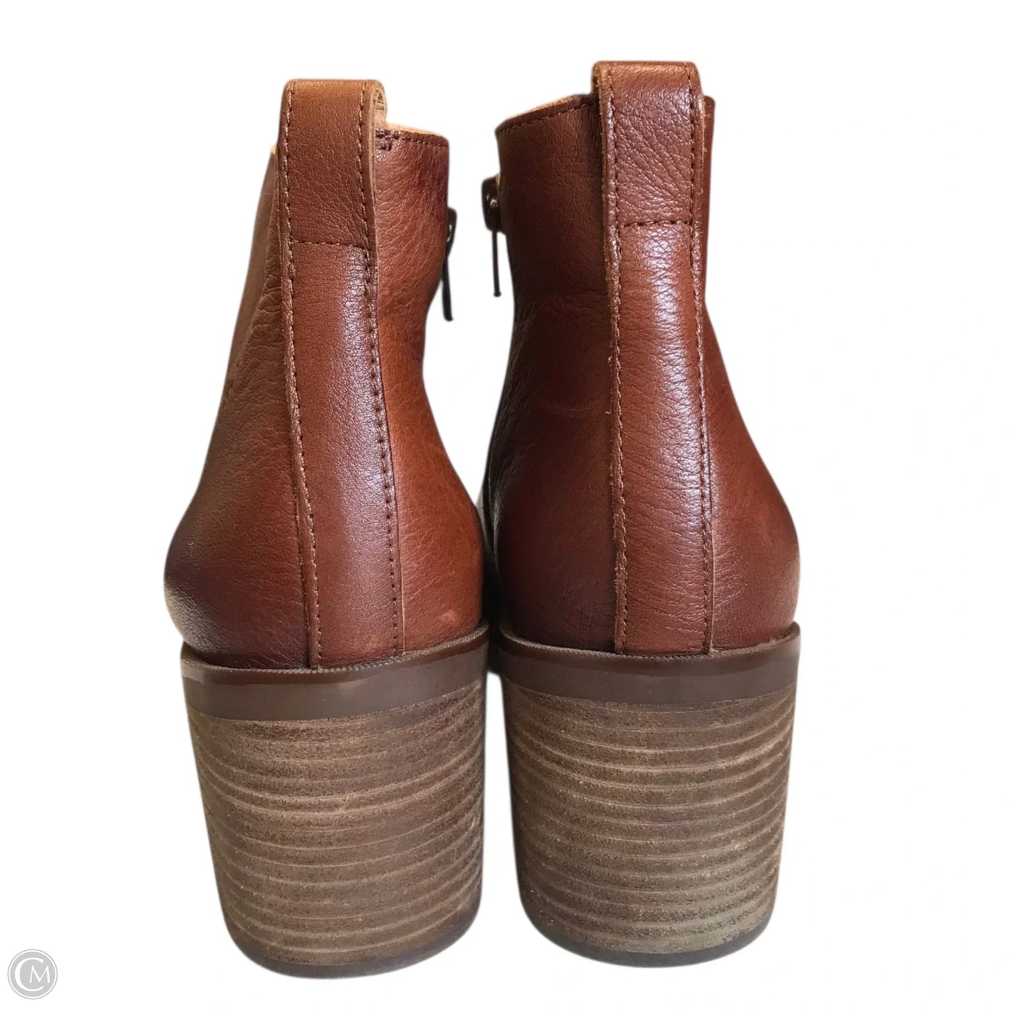 Boots Ankle Heels By Crown Vintage In Brown, Size: 9.5