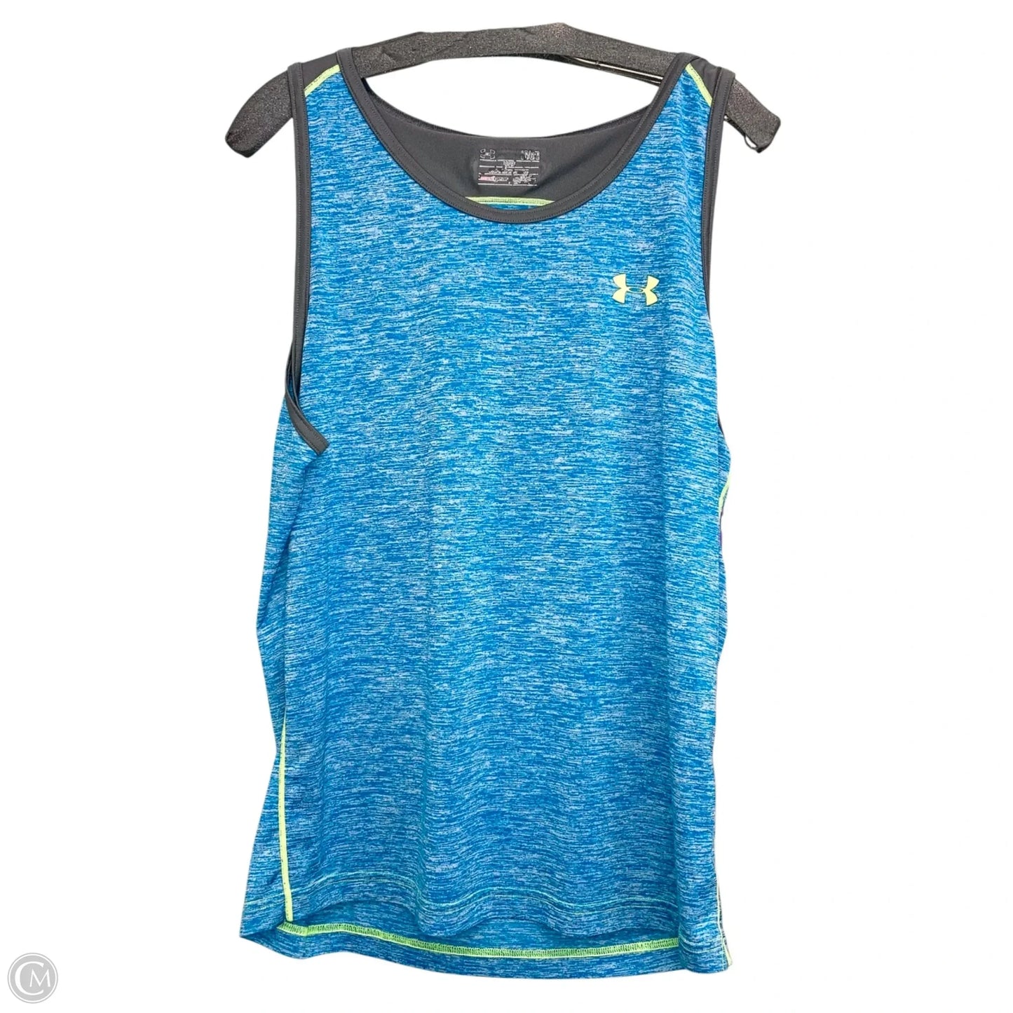 Athletic Tank Top By Under Armour In Blue & Grey, Size: L