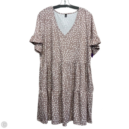 Dress Casual Short By NCLook In Tan & White, Size: 2x