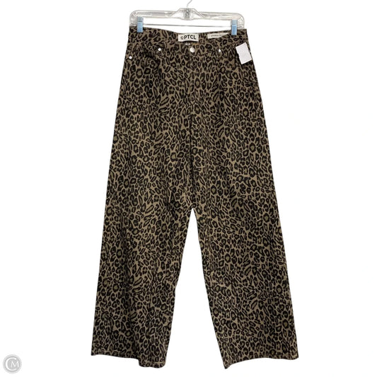 Jeans Wide Leg By PTCL In Animal Print, Size: 6