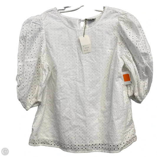 Top 3/4 Sleeve By A New Day In White, Size: L