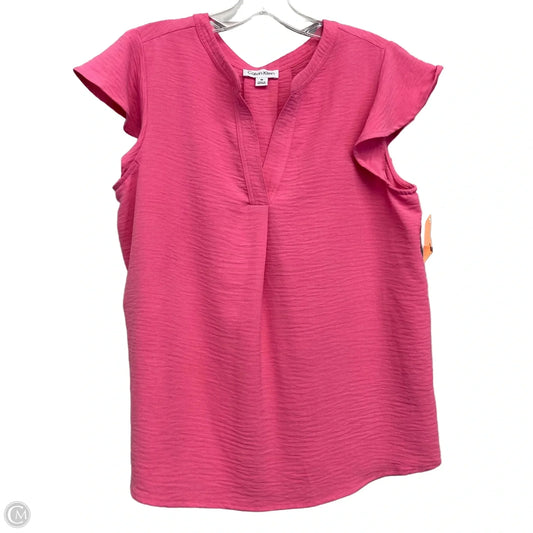 Top Sleeveless By Calvin Klein In Pink, Size: M