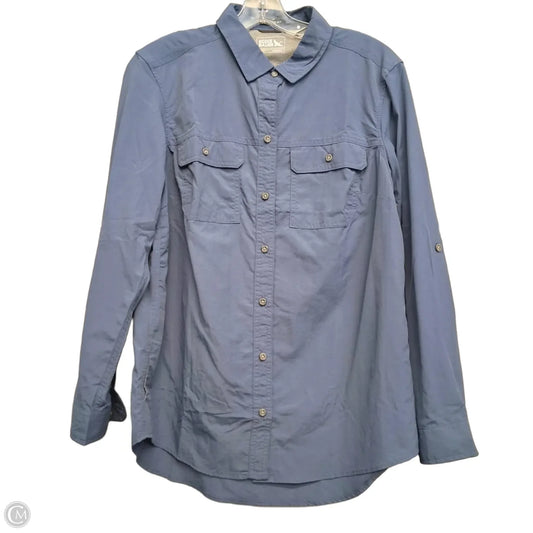 Top Long Sleeve By Eddie Bauer In Blue, Size: M