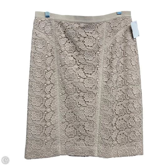 Skirt Midi By Ann Taylor In Tan, Size: 6