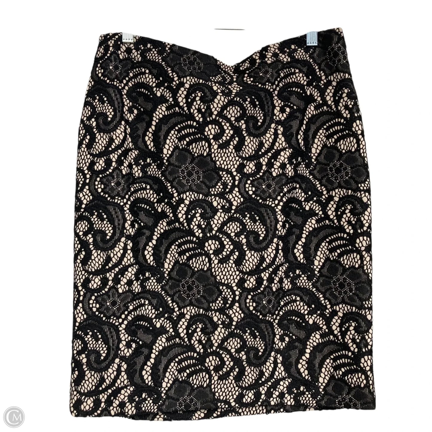 Skirt Midi By Ann Taylor In Black & Tan, Size: 8