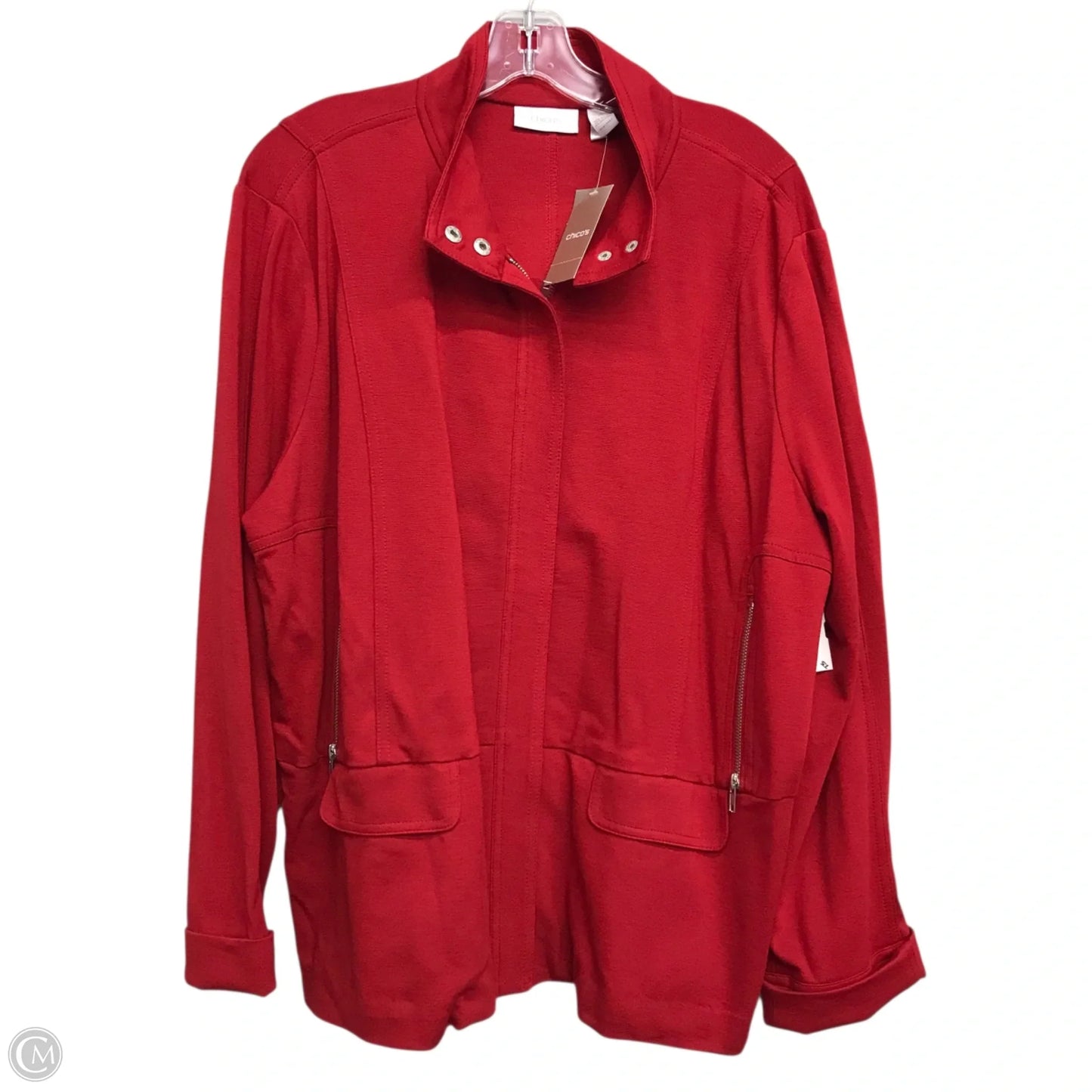 Jacket Other By Chicos In Red, Size: 1x