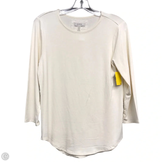 Top Long Sleeve Basic By Cupio In Cream, Size: M
