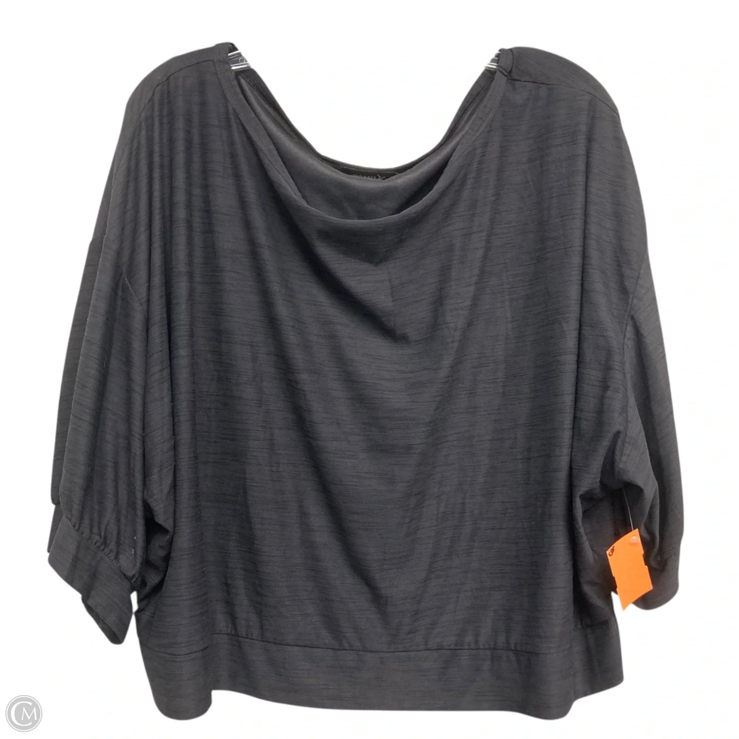 Athletic Top Short Sleeve By Old Navy In Grey, Size: 1x