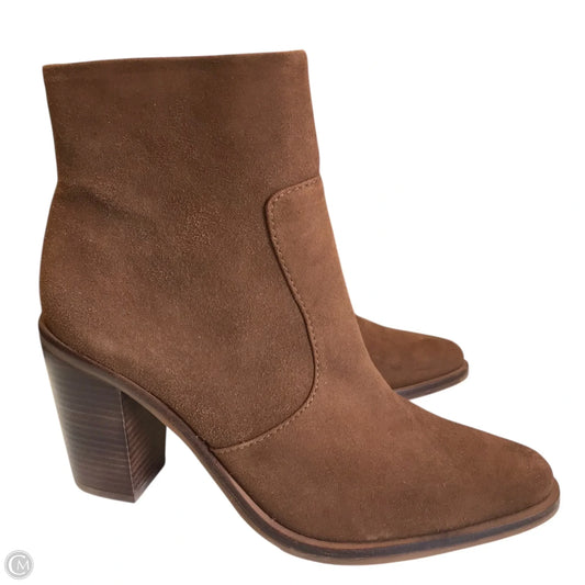 Boots Ankle Heels By Gianni Bini In Brown, Size: 8