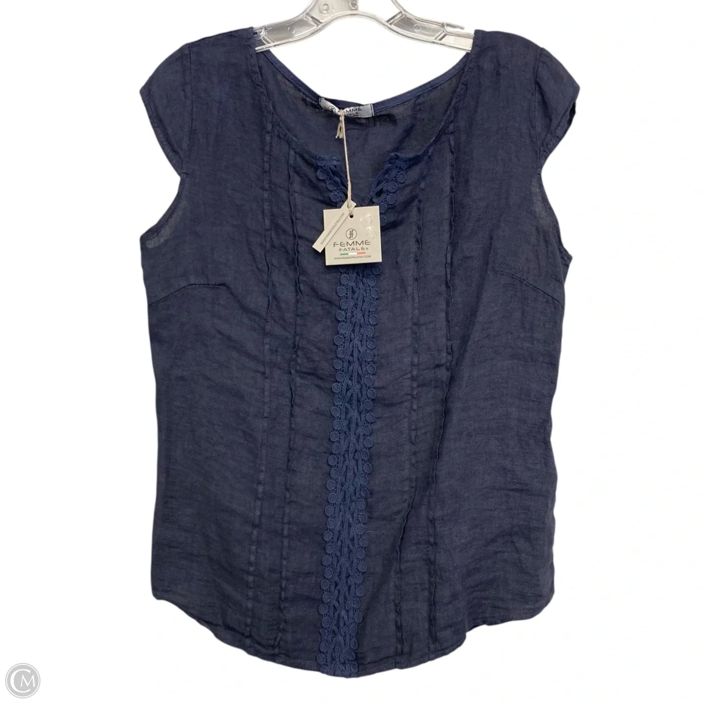 Top Sleeveless By Femme Fatale In Blue, Size: M
