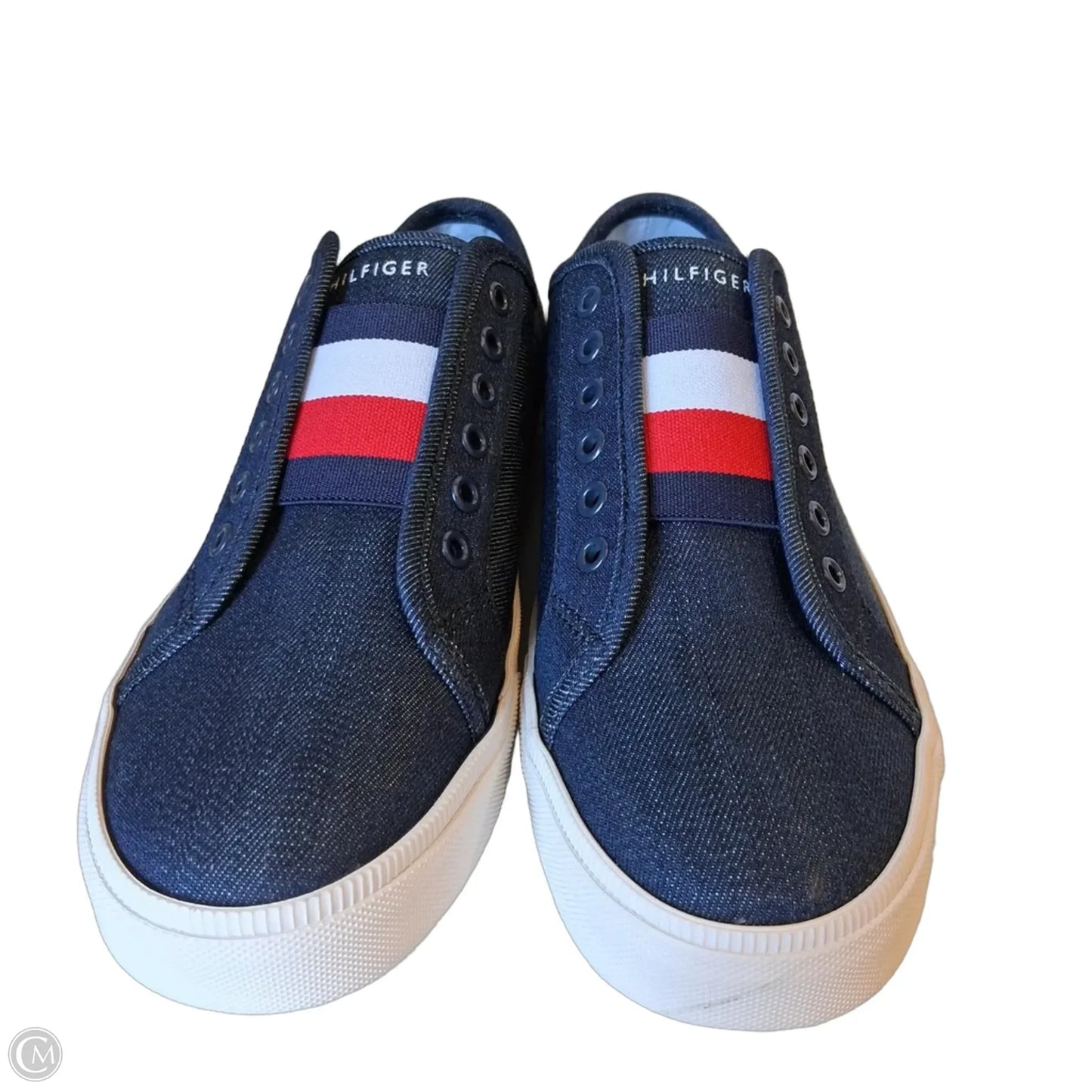 Shoes Sneakers By Tommy Hilfiger In Blue Denim, Size: 9.5