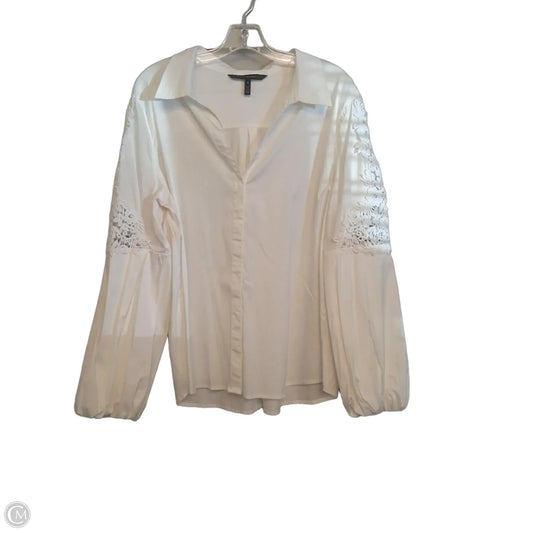 Top Long Sleeve By White House Black Market In White, Size: 1x