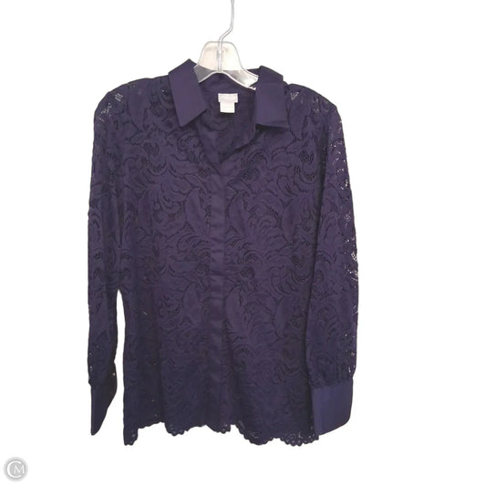 Top Long Sleeve By Chicos In Purple, Size: S