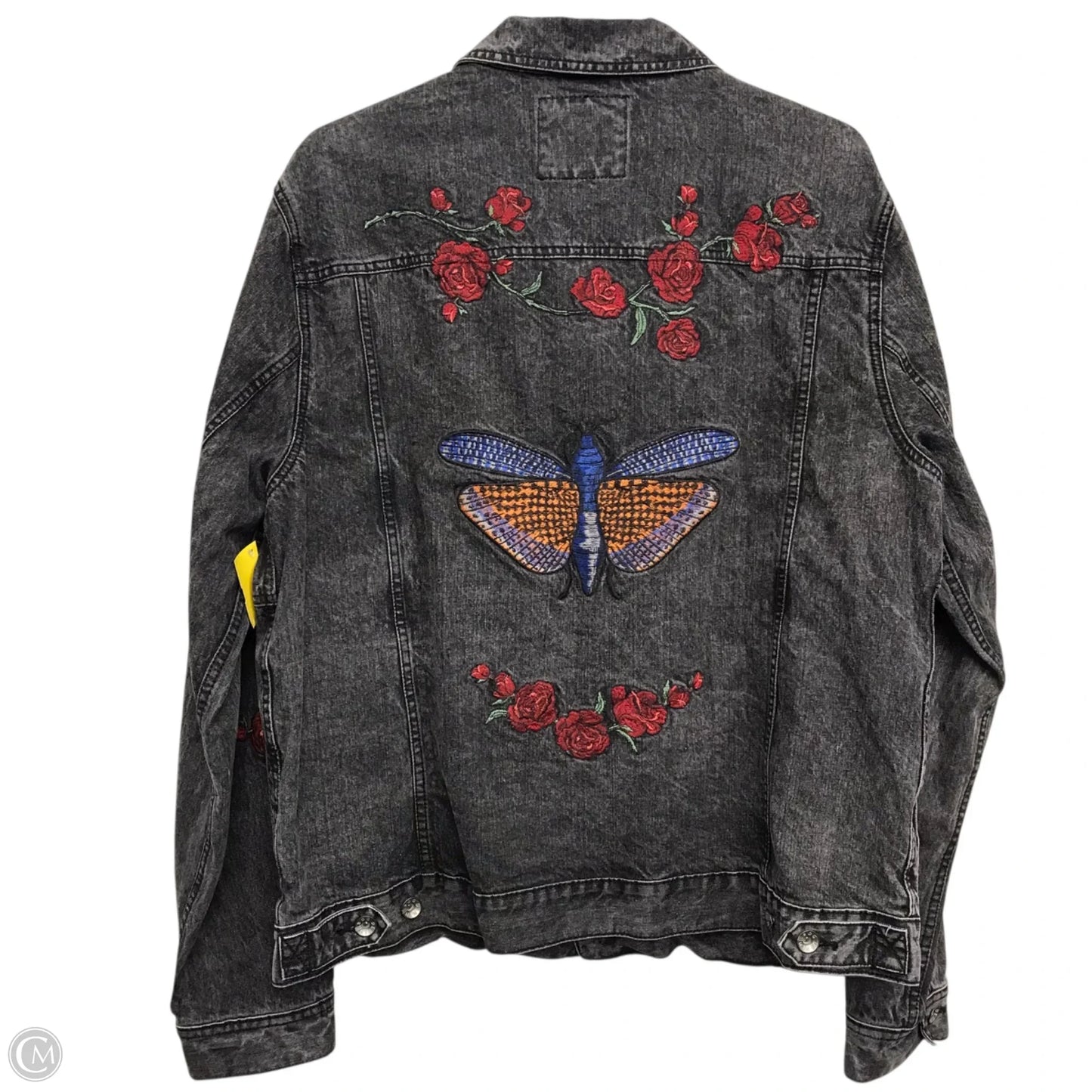 Jacket Denim By Bdg In Black Denim, Size: Xl