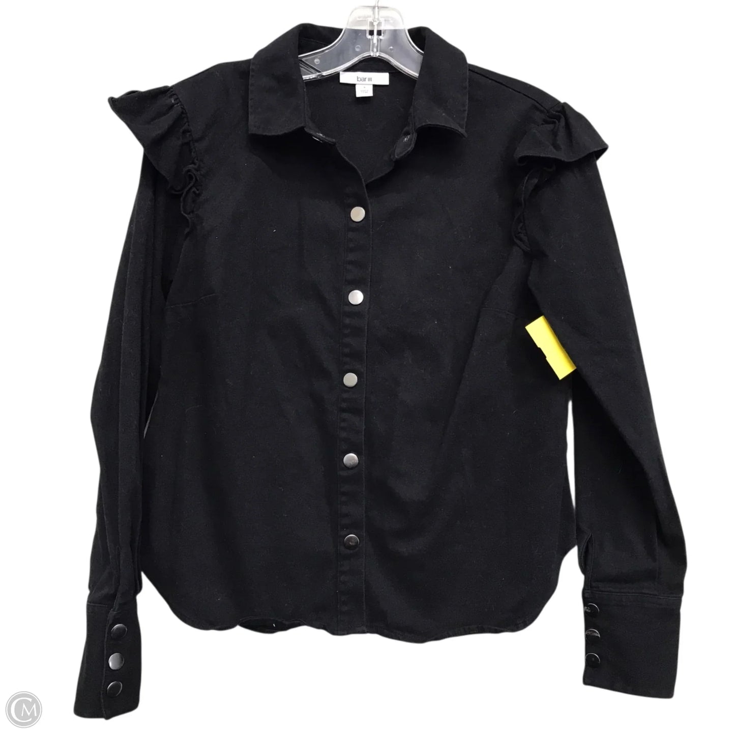 Top Long Sleeve By Bar Iii In Black, Size: S