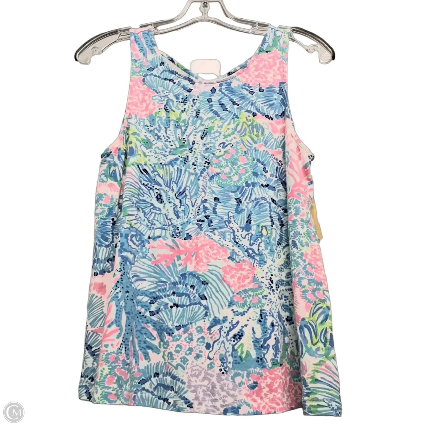 Top Sleeveless Designer By Lilly Pulitzer In Blue & Pink, Size: S