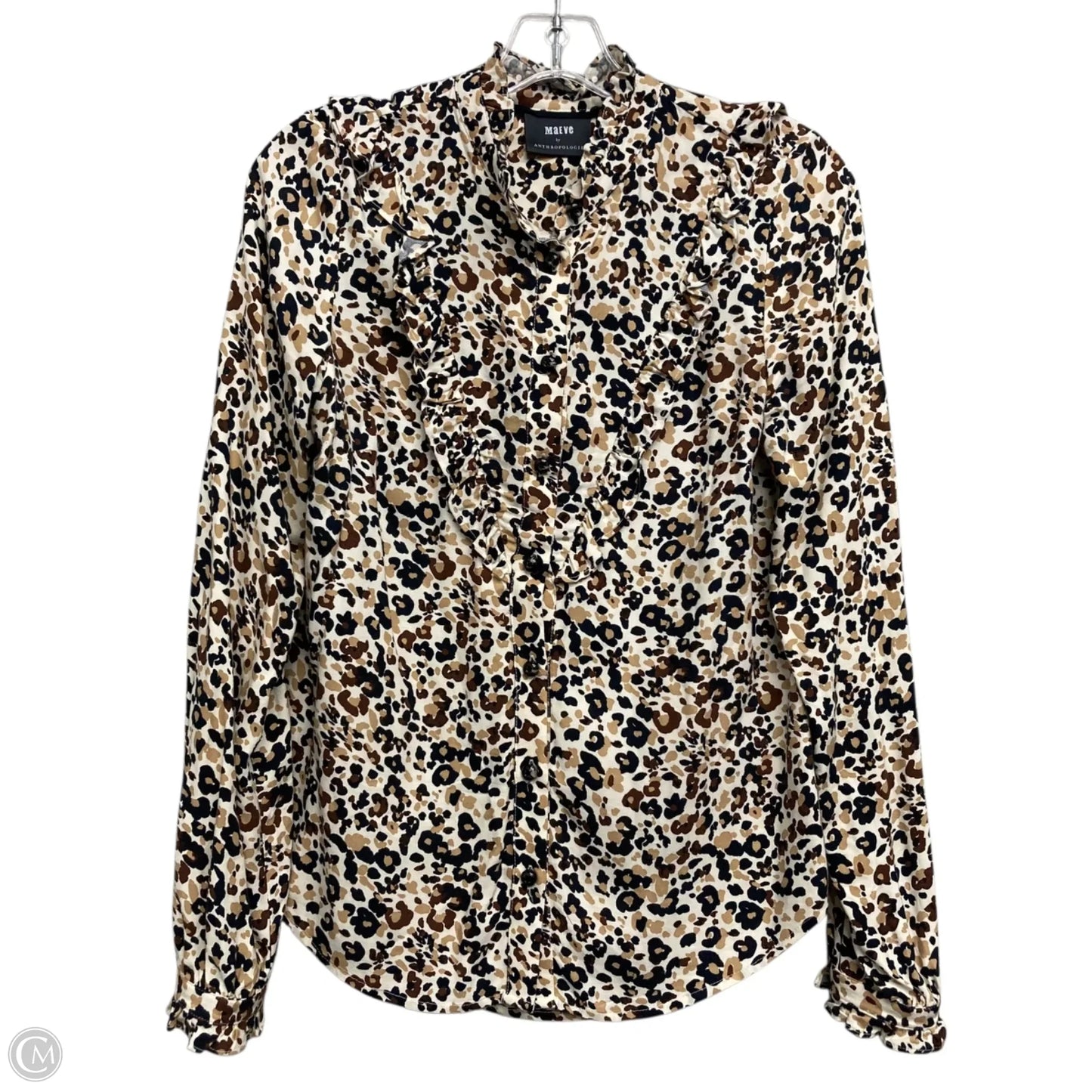 Top Long Sleeve By Maeve In Animal Print, Size: Xs