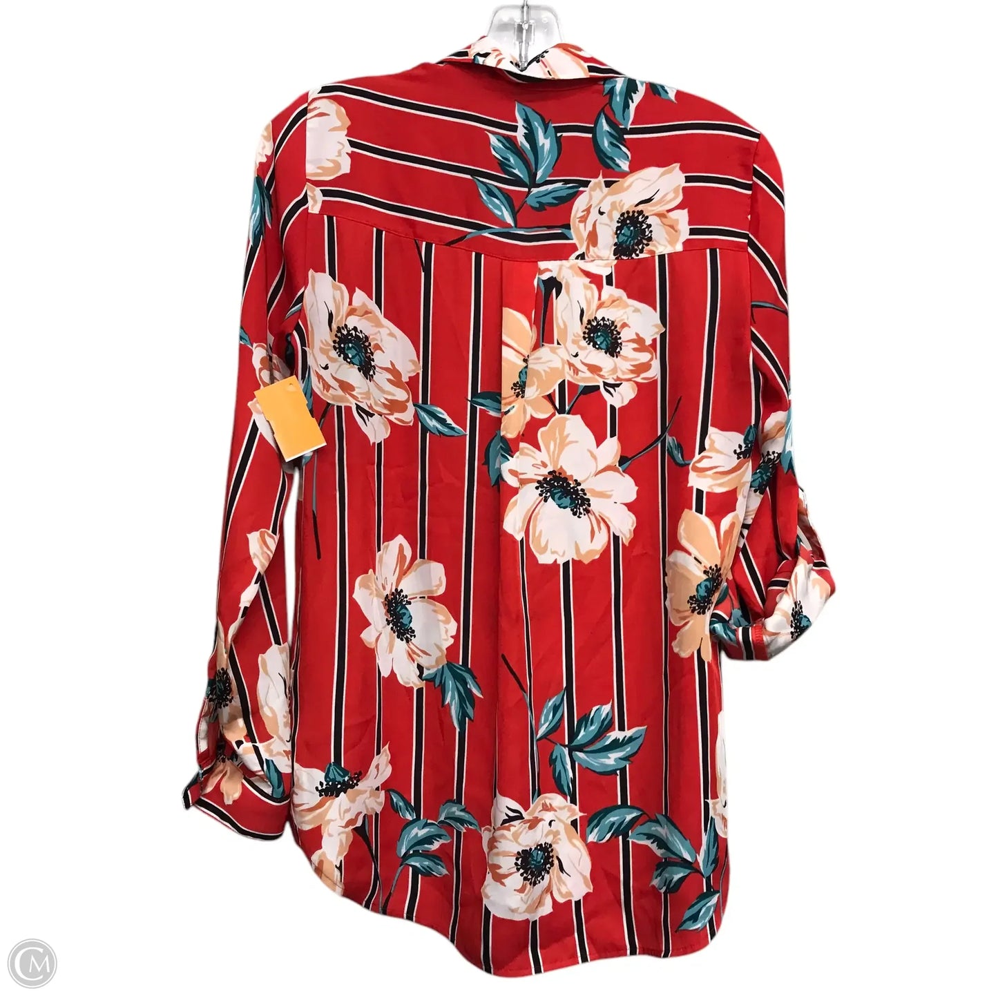 Top Long Sleeve By Express In Floral Print, Size: S