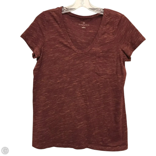 Top Short Sleeve Basic By Caslon In Red, Size: M