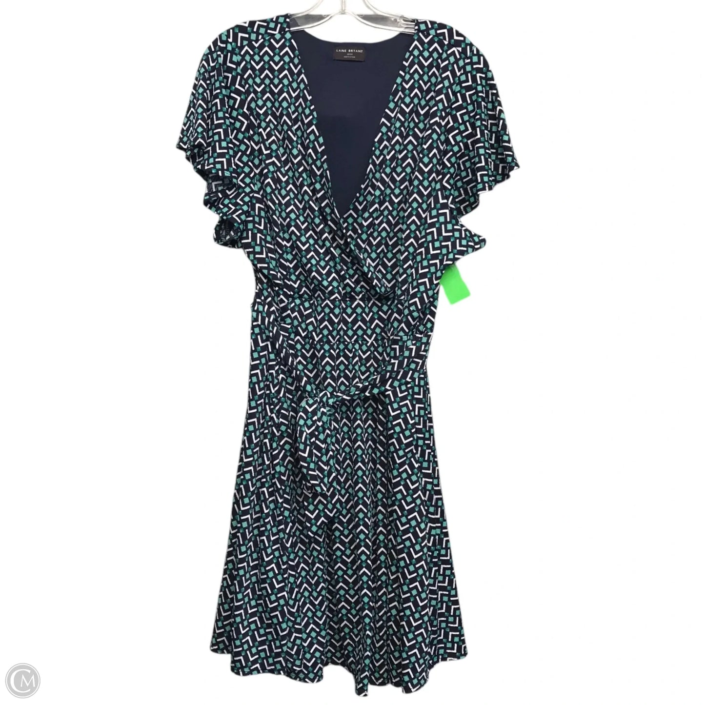 Dress Casual Short By Lane Bryant In Blue & White, Size: 3x