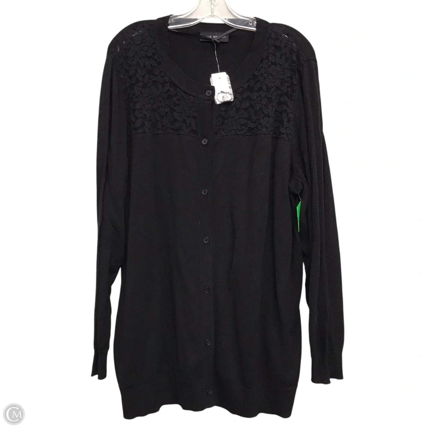 Sweater Cardigan By Lane Bryant In Black, Size: 3x