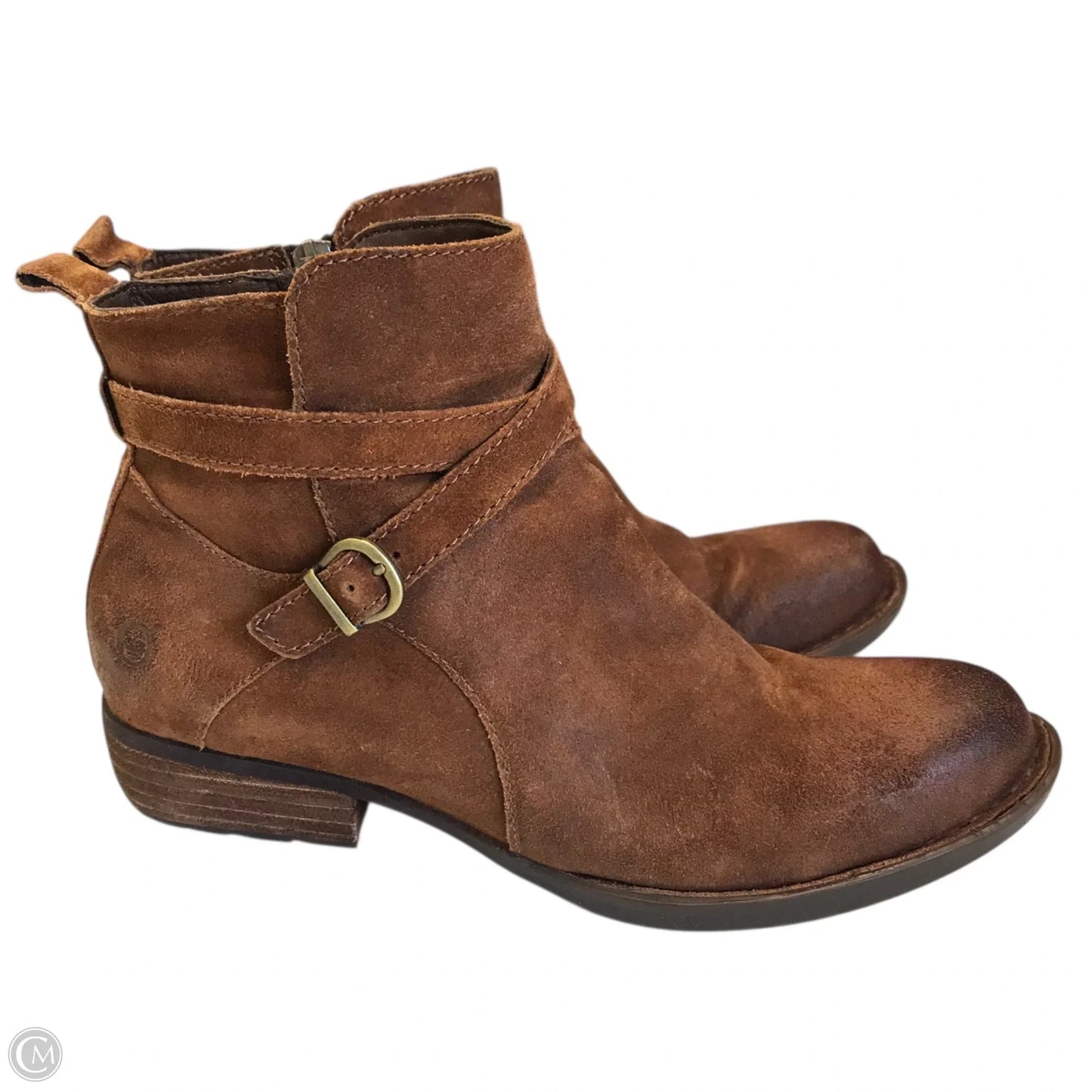 Boots Ankle Heels By Born In Brown, Size: 8