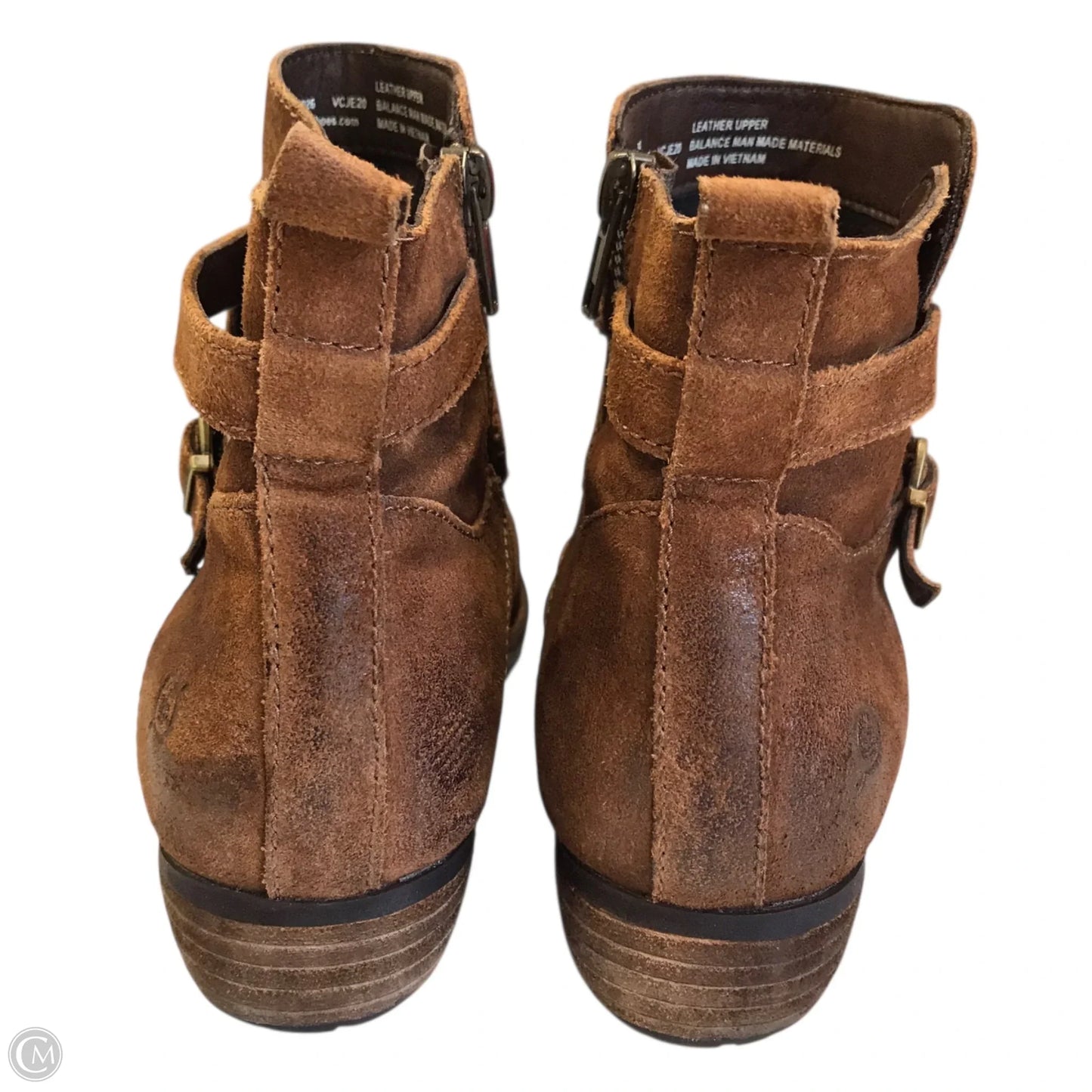 Boots Ankle Heels By Born In Brown, Size: 8