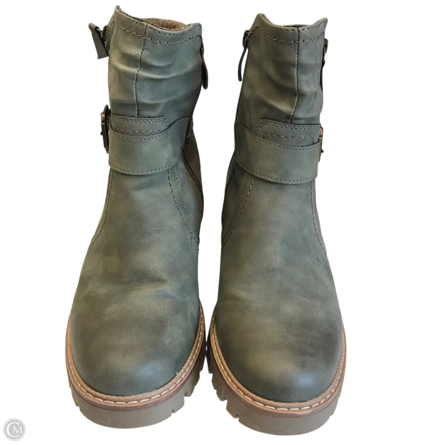 Boots Ankle Flats By Spring Step In Green, Size: 8.5