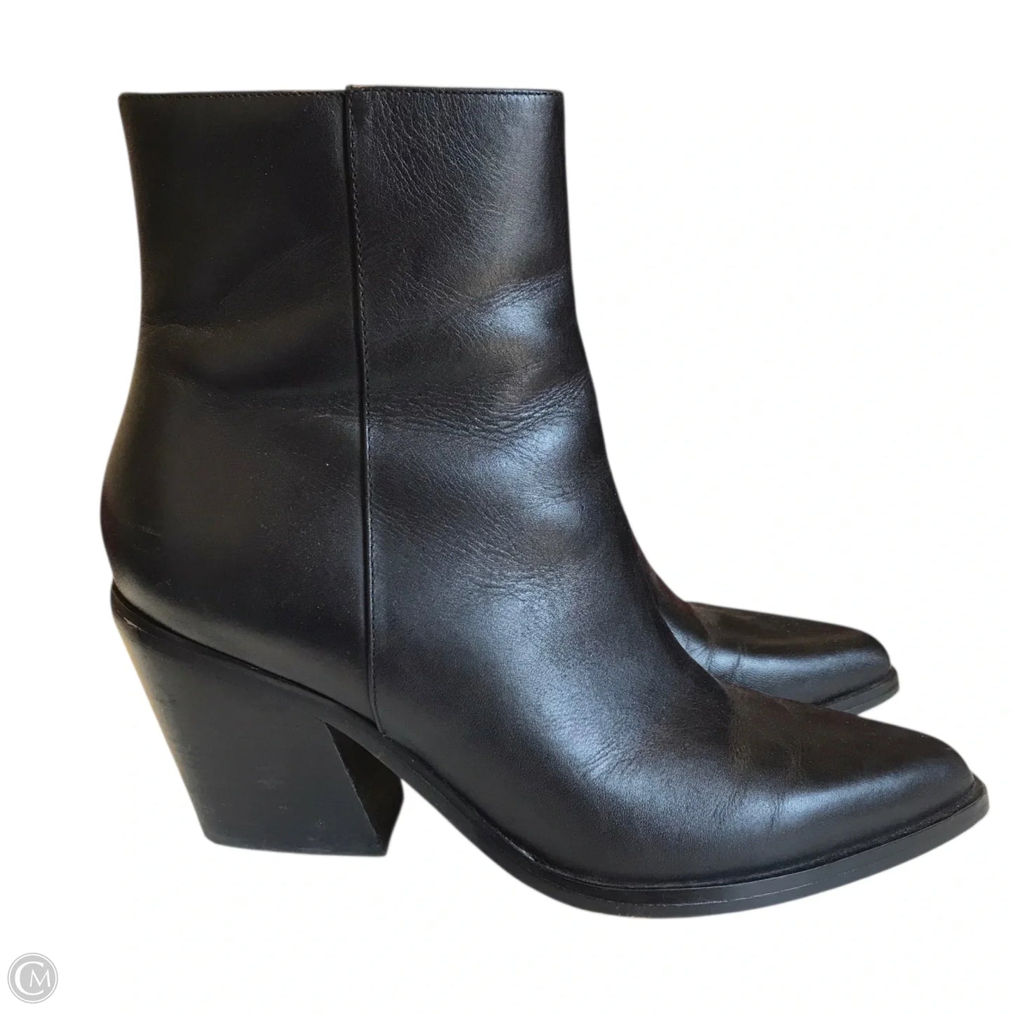 Boots Ankle Heels By Calvin Klein In Black, Size: 8