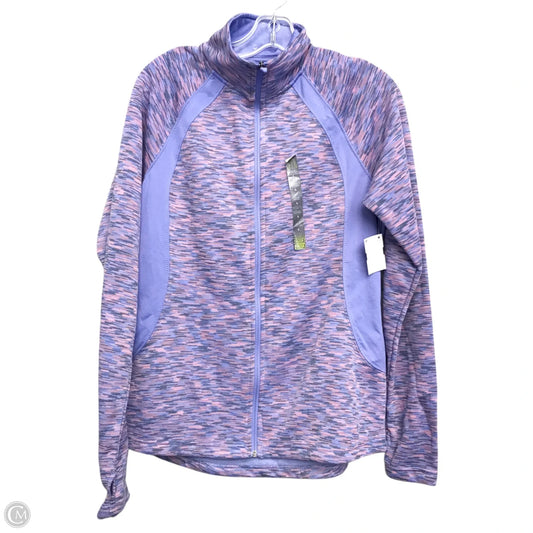Athletic Jacket By Tek Gear In Purple, Size: L