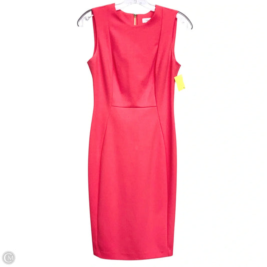 Dress Work By Calvin Klein In Orange, Size: Xs