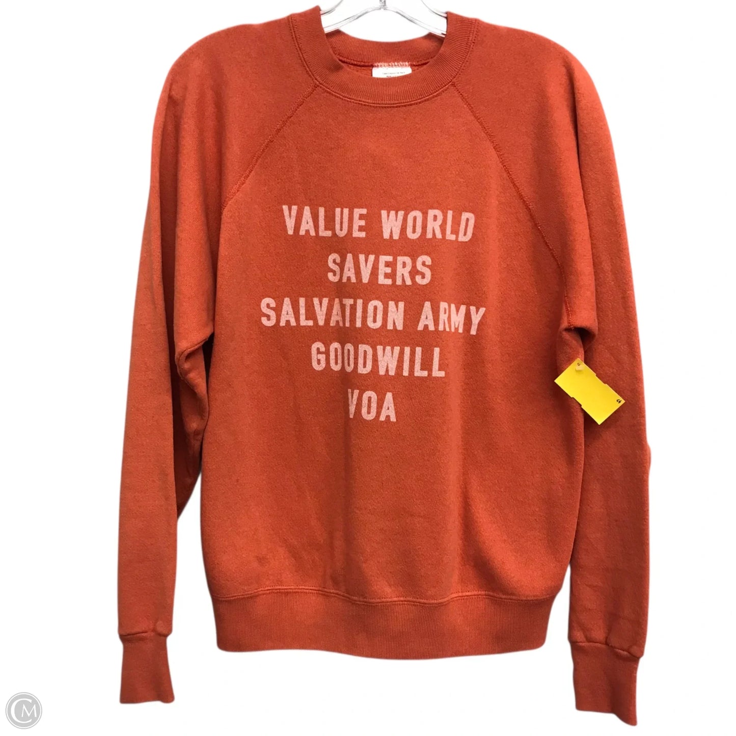 Sweatshirt Crewneck By The Sweatshirt Company In Orange, Size: M