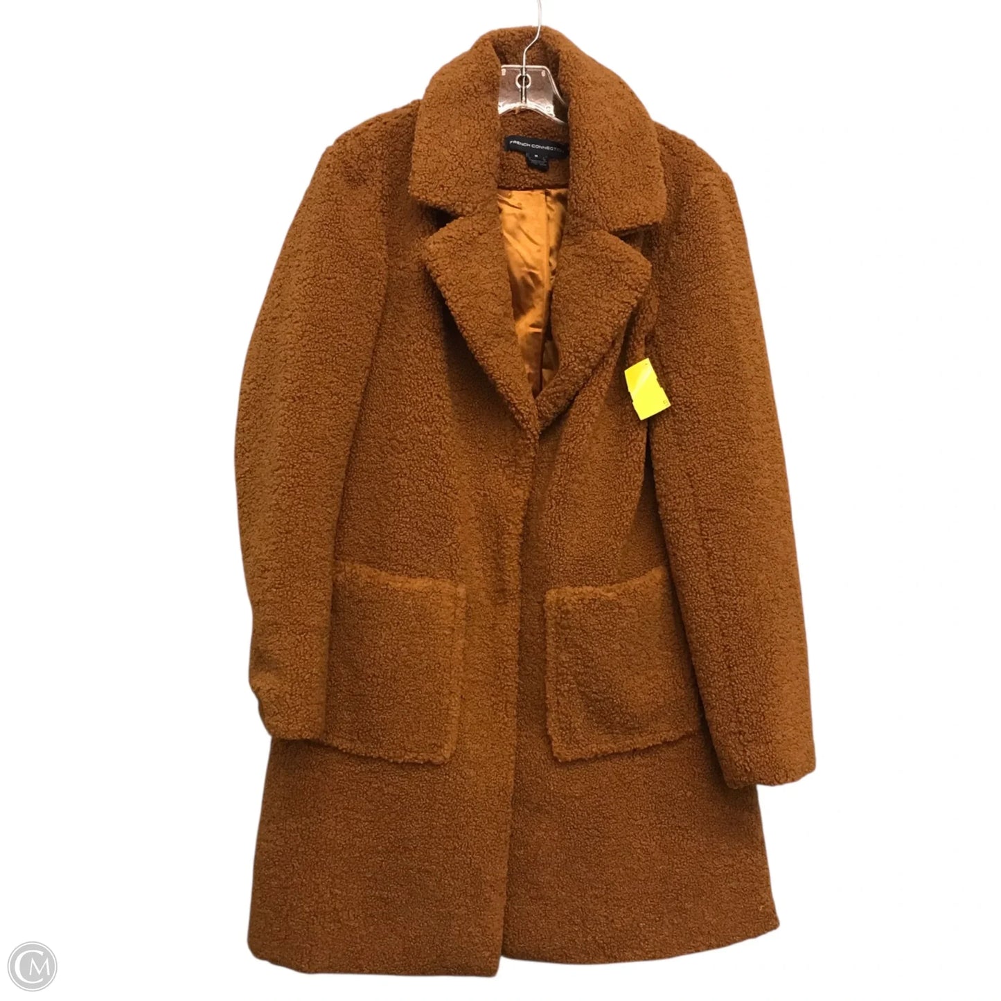 Jacket Faux Fur & Sherpa By French Connection In Tan, Size: M