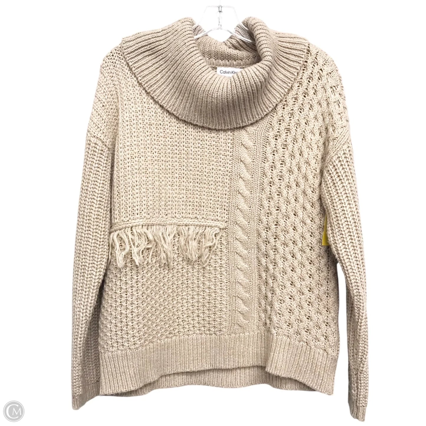 Sweater By Calvin Klein In Tan, Size: M