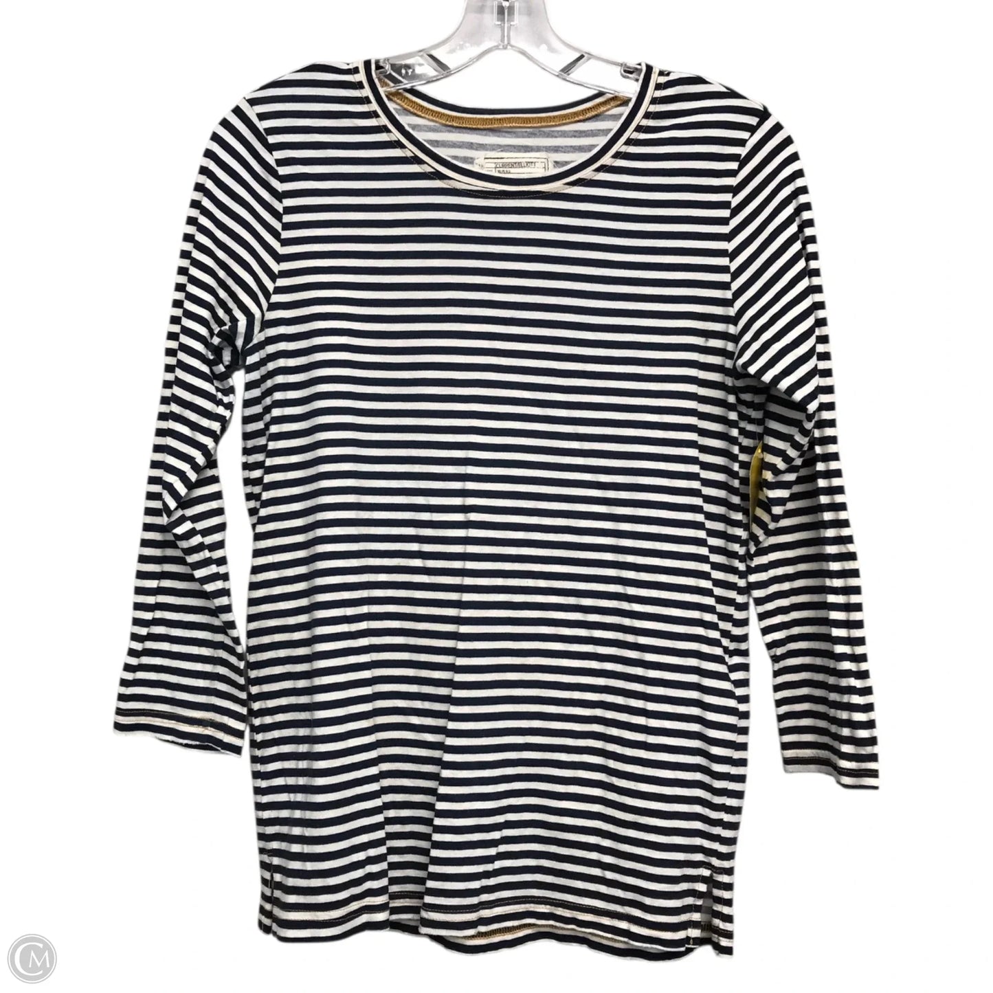 Top Long Sleeve Basic By Current Elliott In Striped Pattern, Size: S
