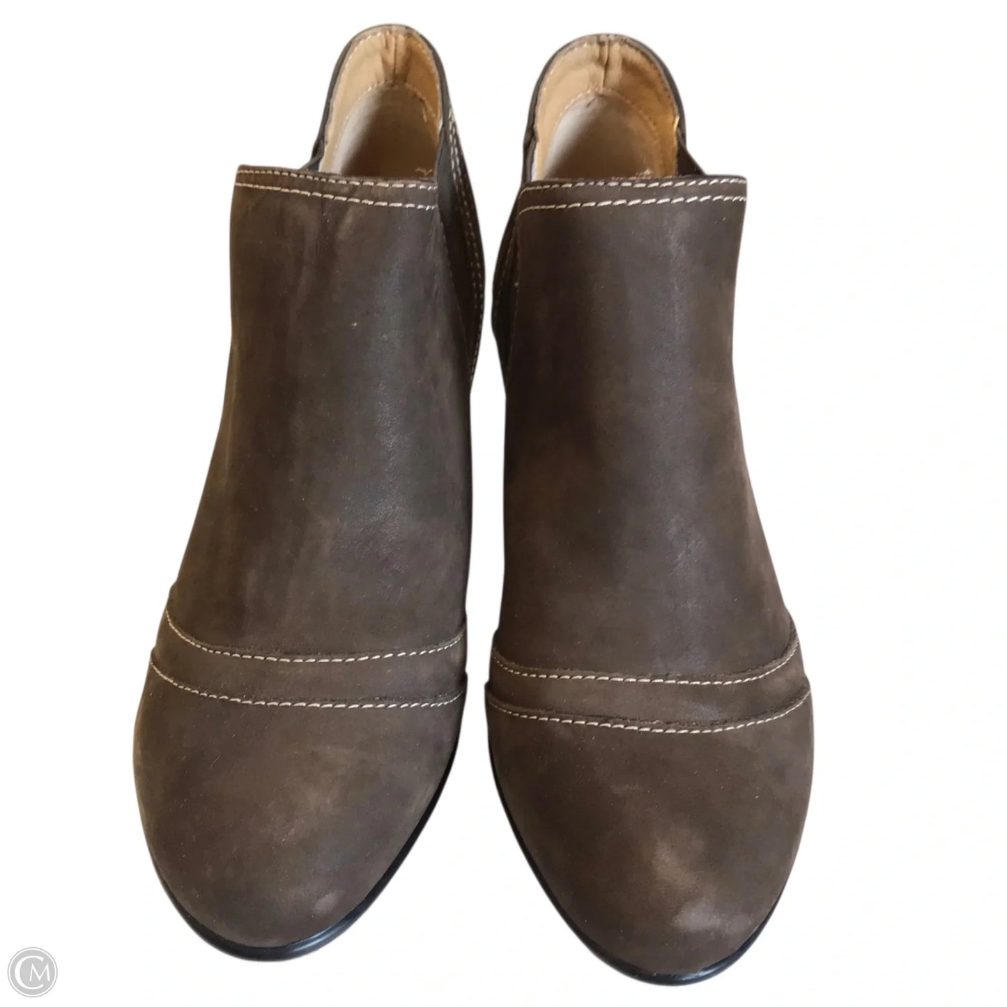 Boots Ankle Heels By Softspots In Brown, Size: 7