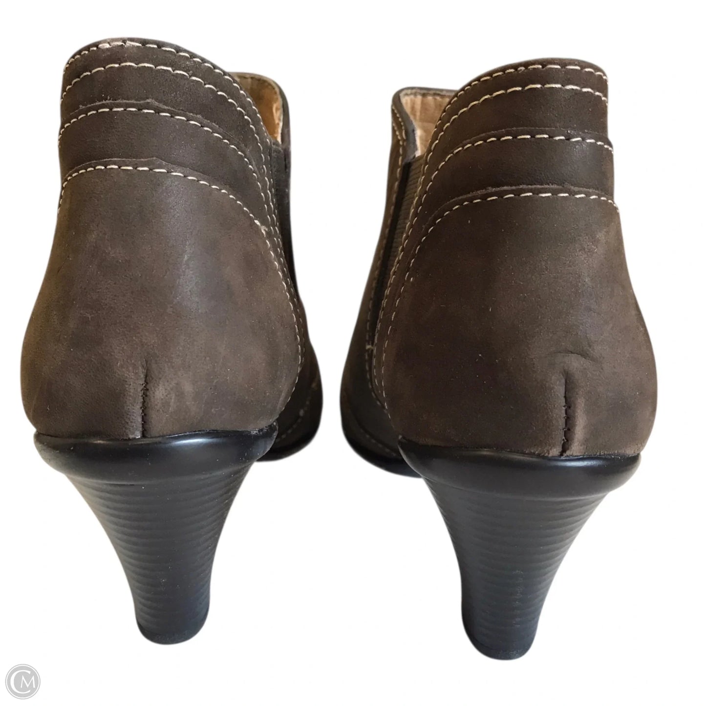 Boots Ankle Heels By Softspots In Brown, Size: 7
