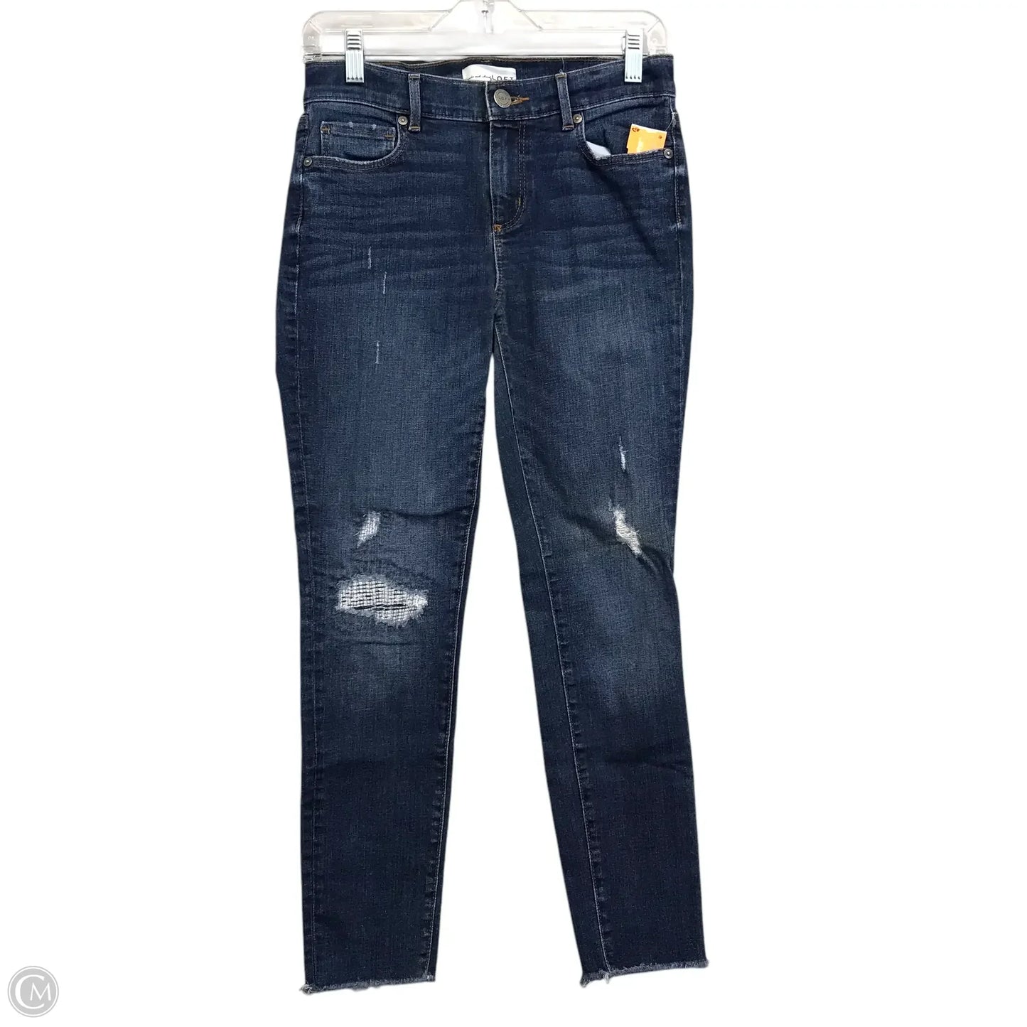 Jeans Skinny By Loft In Blue Denim, Size: 4