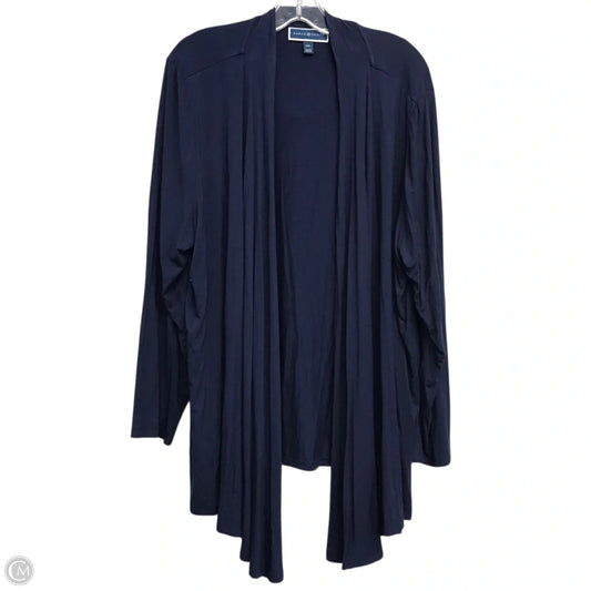 Cardigan By Karen Scott In Navy, Size: 1x