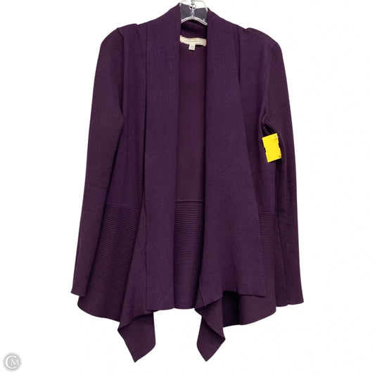 Sweater Cardigan By Pointelle In Purple, Size: M