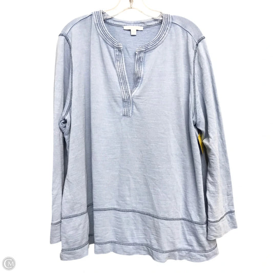 Top Long Sleeve By Pure Jill In Blue, Size: 2x