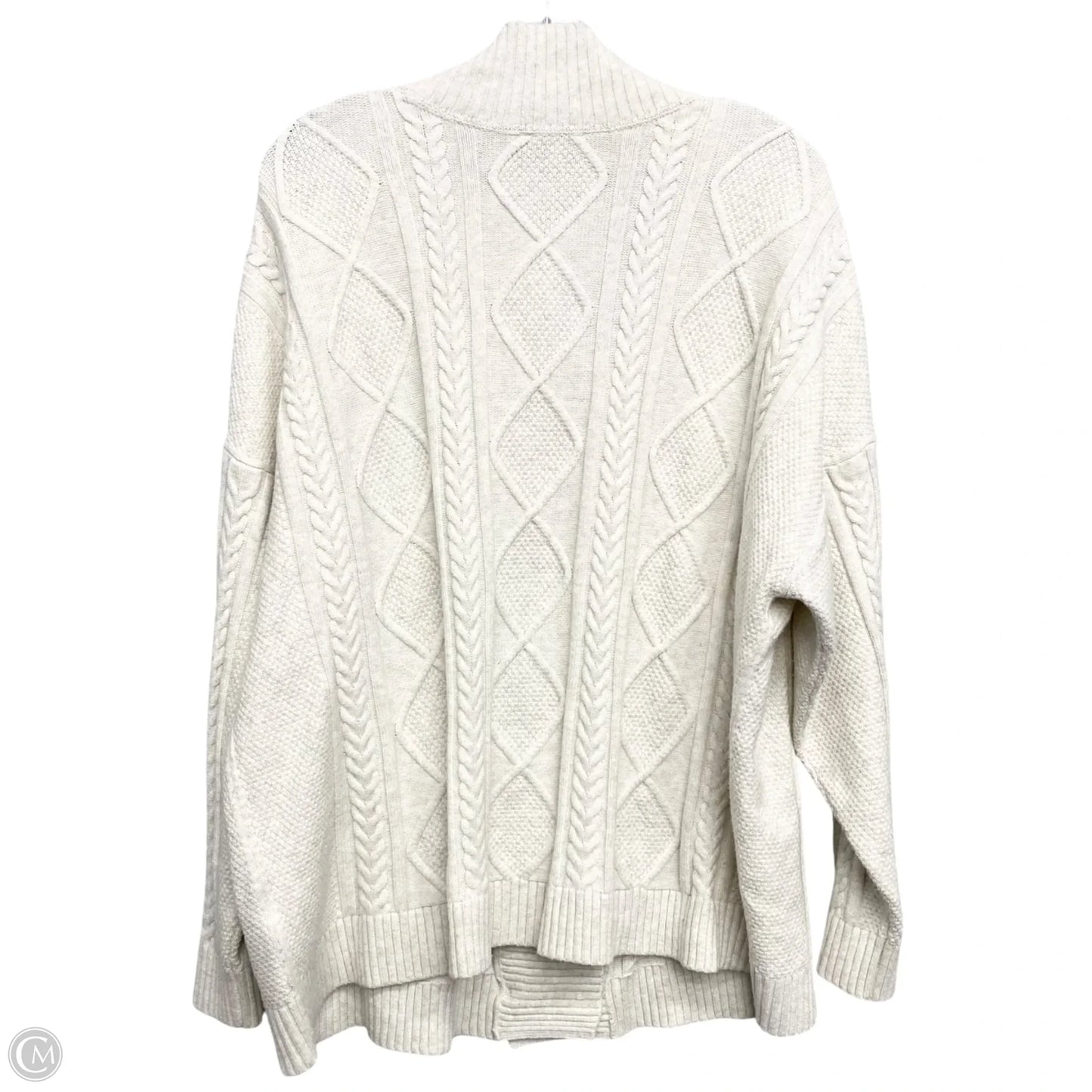 Sweater Cardigan By J. Jill In Ivory, Size: 2x