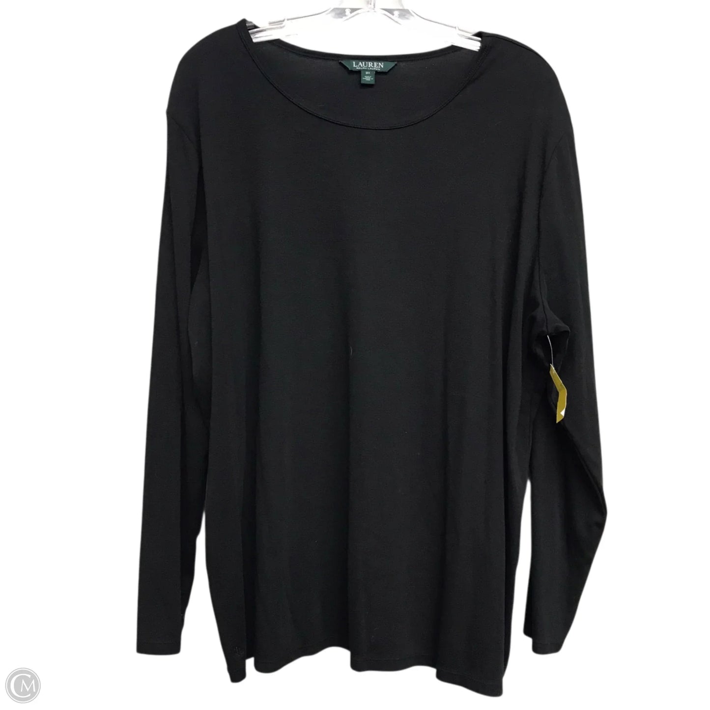 Top Long Sleeve By Lauren By Ralph Lauren In Black, Size: 3x