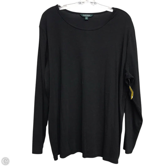 Top Long Sleeve By Lauren By Ralph Lauren In Black, Size: 3x