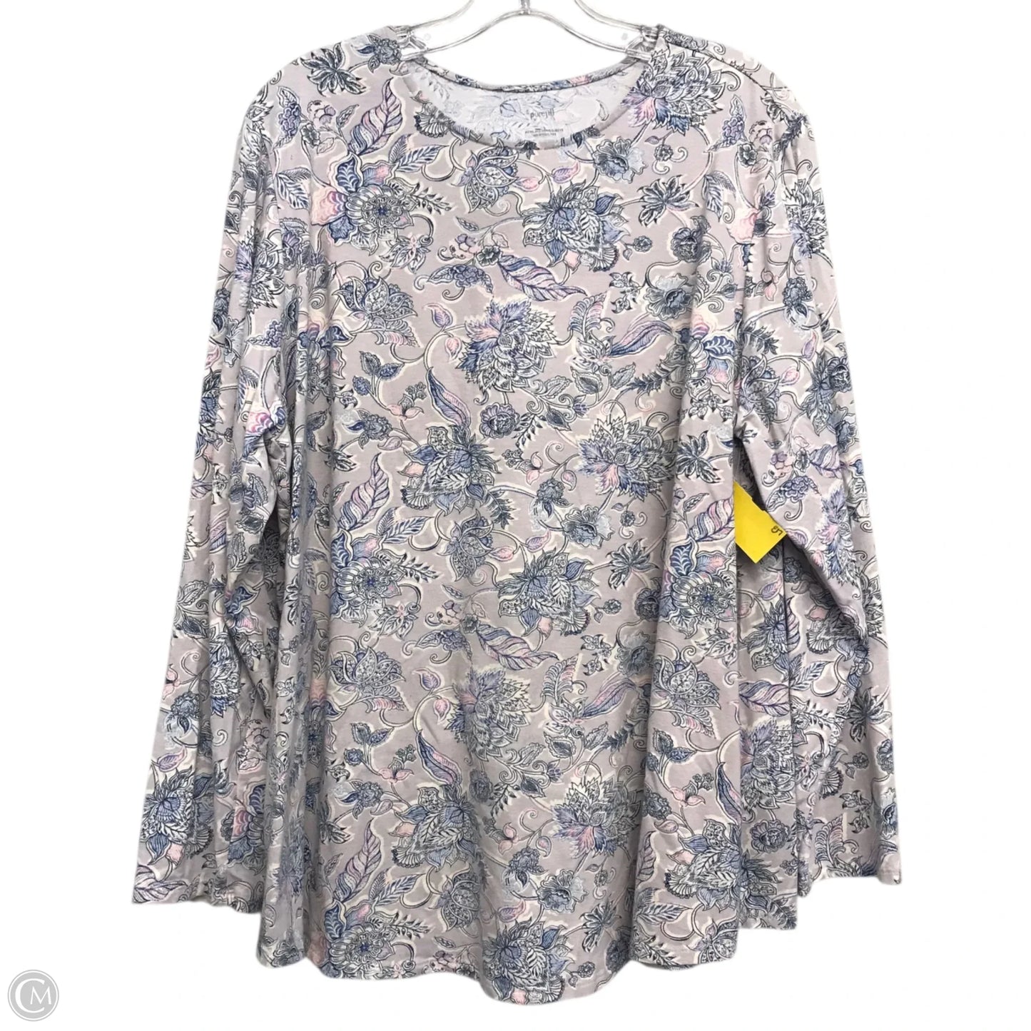 Top Long Sleeve Basic By Pure Jill In Floral Print, Size: 2x