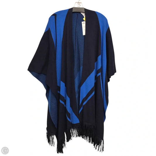 Shawl By Chicos In Black & Blue, Size: L