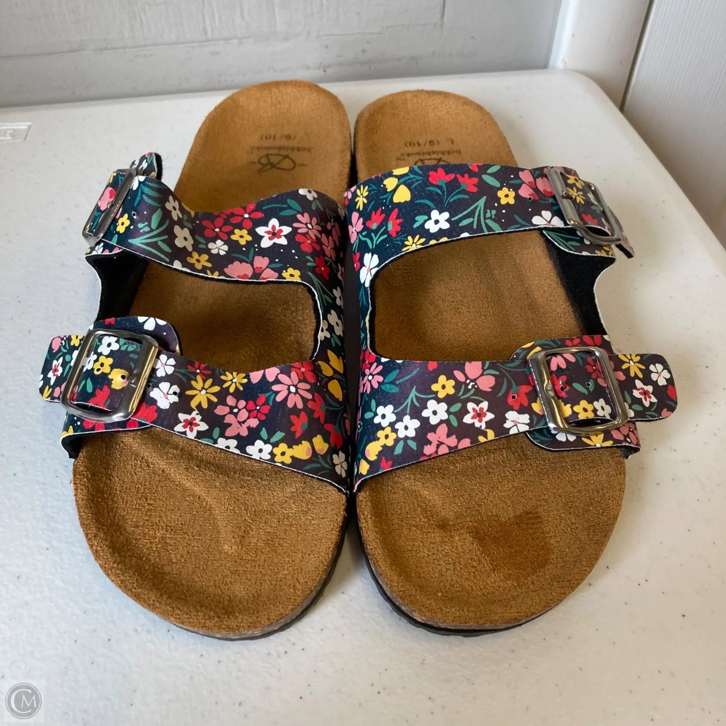 Sandals Flats By Bobbiebrooks In Floral Print, Size: 9