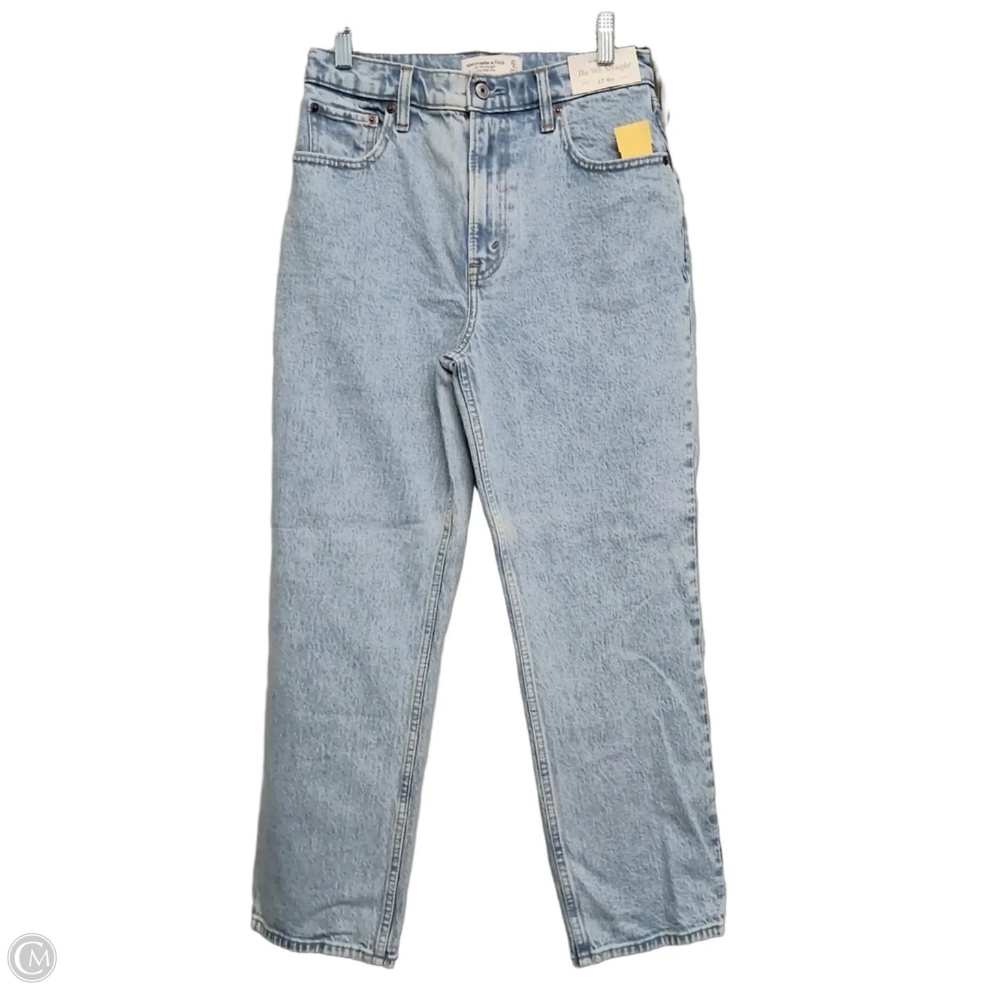 Jeans Straight By Abercrombie And Fitch In Blue Denim, Size: 4