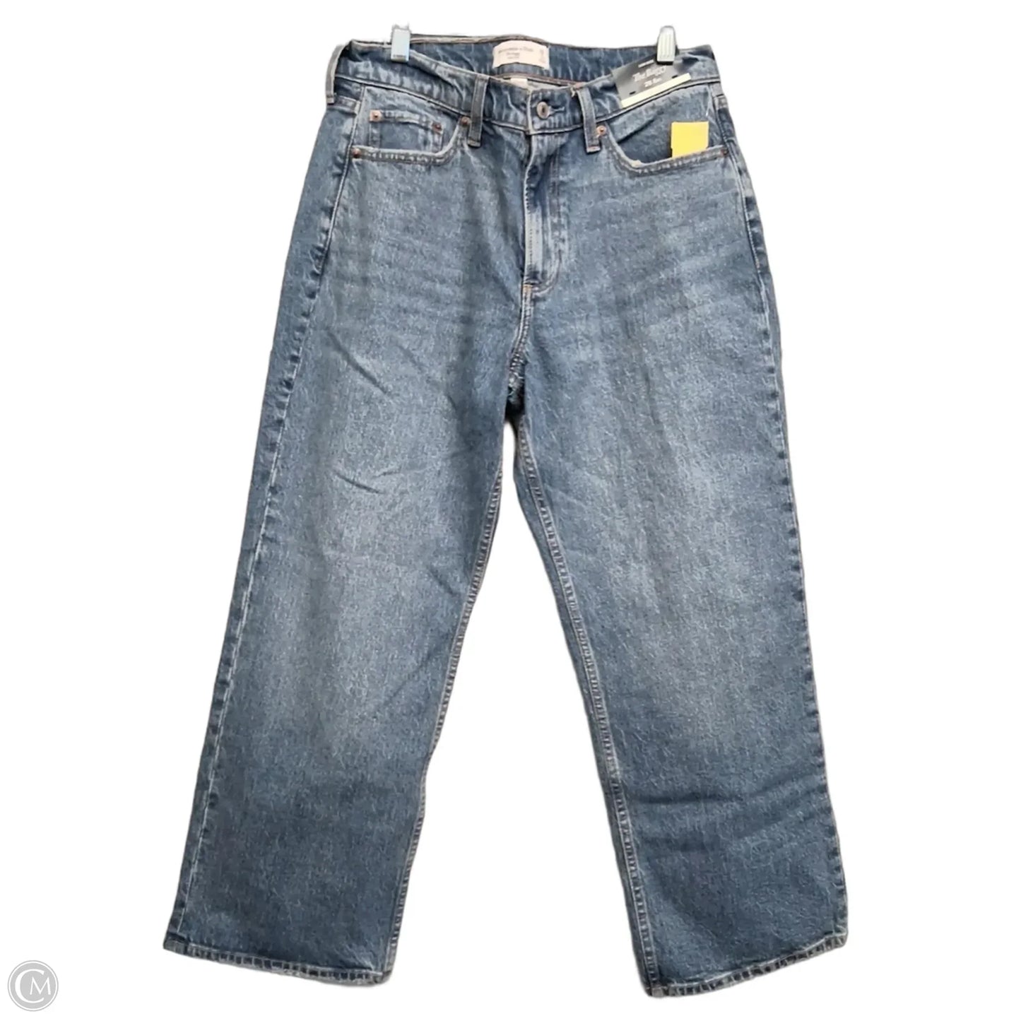 Jeans Wide Leg By Abercrombie And Fitch In Blue Denim, Size: 6